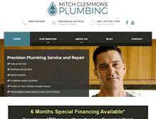Tablet Screenshot of mitchclemmonsplumbing.com